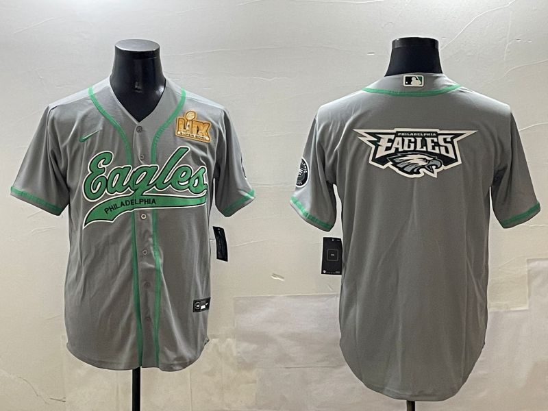 Men Philadelphia Eagles Blank Grey Jointly Name 2025 Nike Limited NFL Jersey style 21->philadelphia eagles->NFL Jersey